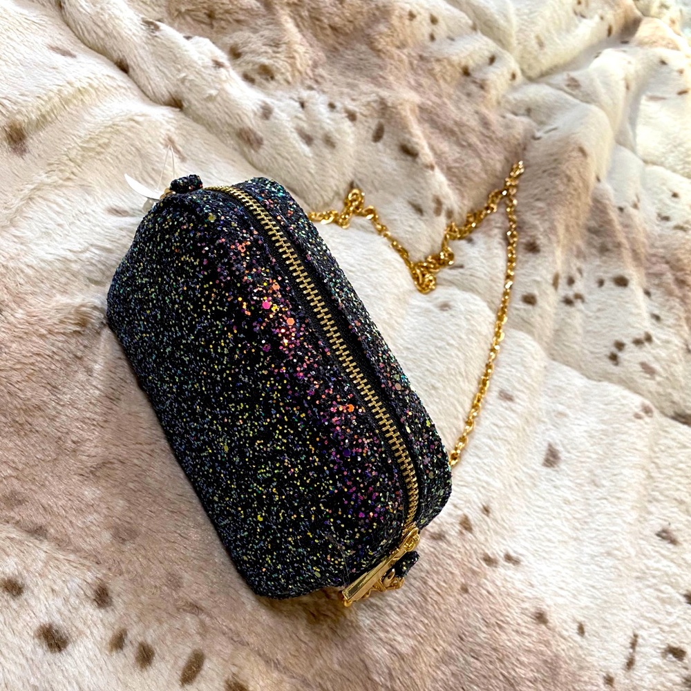 David’s Bridal glitter cross body bag